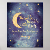 Twinkle Twinkle Kinderzimmer Aquarell Poster (Vorne)