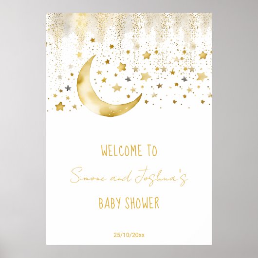 Twinkle twinkle kleine Stern Babydusche Empfang Poster (Vorne)