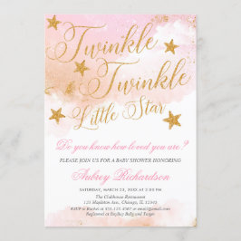 Twinkle Twinkle kleine Stern Mädchen Dusche Einladung