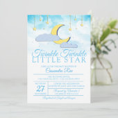 TWINKLE TWINKLE KLEINER STAR - BABY SHOWER EINLADUNG (Stehend Vorderseite)