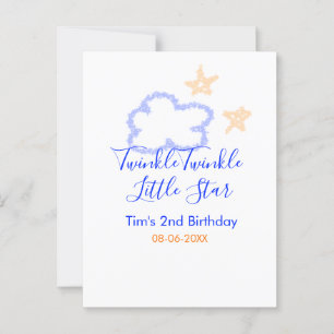 Twinkle twinkle kleiner Stern Geburtstag lila oran Postkarte
