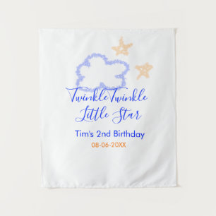 Twinkle Twinkle kleiner Stern Geburtstag lila oran Wandteppich