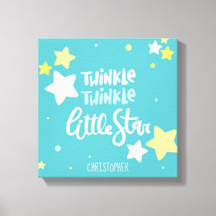 Twinkle twinkle kleiner Stern Kinderzimmer Leinwan Leinwanddruck