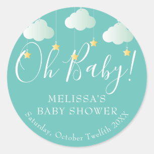 Twinkle twinkle kleiner Stern Oh Baby Baby Shower Runder Aufkleber
