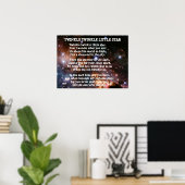 TWINKLE TWINKLE KLEINES STAR Gedicht Poster (Heimbüro)