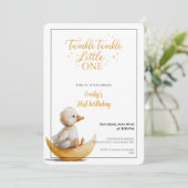 Twinkle Twinkle Little One Erster Geburtstag  Einladung (Stehend Vorderseite)