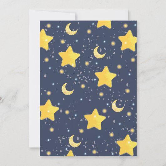 Twinkle Twinkle Little Star Baby Babydusche Einladung (Rückseite)