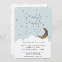 Twinkle Twinkle Little Star Baby Blue Baby Dusche