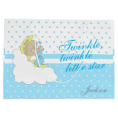 Twinkle, Twinkle Little Star - Baby Blue Große Geschenktüte (Rückseite)