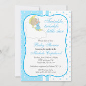 Twinkle, Twinkle Little Star - Baby Boy Einladung (Vorderseite)