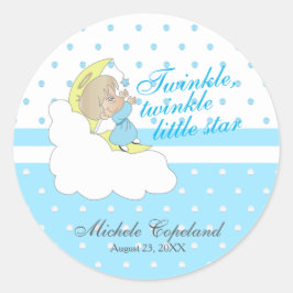 Twinkle, Twinkle Little Star - Baby Boy Runder Aufkleber