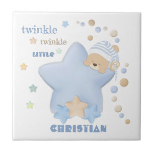 Twinkle Twinkle Little Star Baby Boy Teddy Bear Ce Fliese