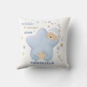 Twinkle Twinkle Little Star Baby Boy Teddy Bear Th Kissen (Rückseite)