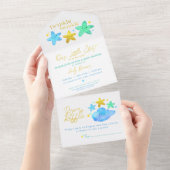 Twinkle Twinkle Little Star Baby Dusche All In One Einladung (Abreißen)