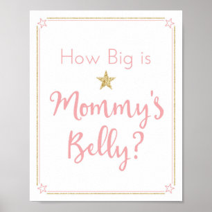 Twinkle Twinkle Little Star Baby Dusche Bly Game Poster