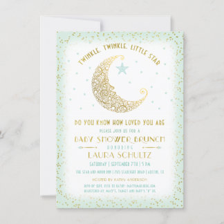 Twinkle Twinkle Little Star Baby Dusche Brunch 2 Einladung