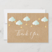 Twinkle Twinkle Little Star Baby Dusche Dankeskarte (Vorderseite)