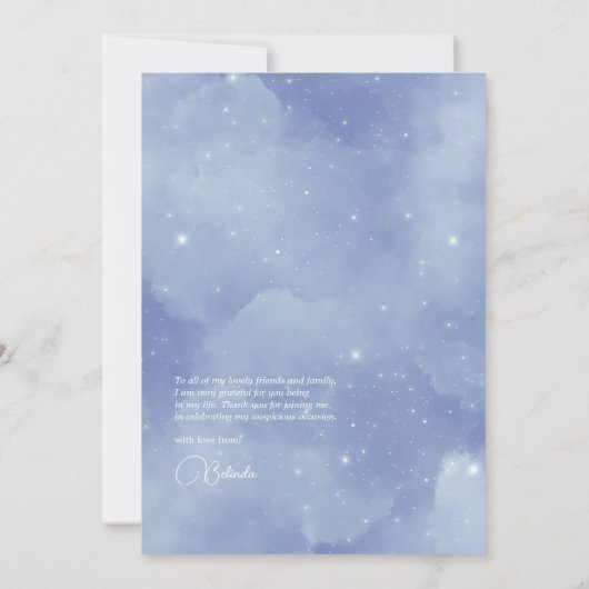 Twinkle Twinkle Little Star Baby Dusche Dankeskarte (Rückseite)