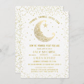 Twinkle Twinkle Little Star Baby Dusche Einladung (Vorne/Hinten)