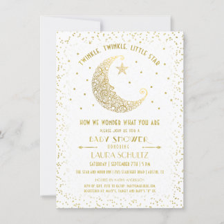 Twinkle Twinkle Little Star Baby Dusche Einladung