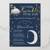 Twinkle Twinkle Little Star Baby Dusche Einladung (Vorderseite)