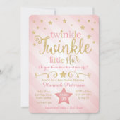 Twinkle Twinkle Little Star Baby Dusche Einladung (Vorderseite)