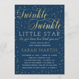 Twinkle Twinkle Little Star Baby Dusche Einladung
