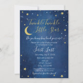 Twinkle Twinkle Little Star Baby Dusche Einladung (Vorderseite)