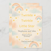 Twinkle Twinkle Little Star Baby Dusche Einladung (Vorne/Hinten)