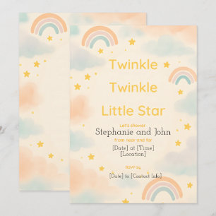 Twinkle Twinkle Little Star Baby Dusche Einladung