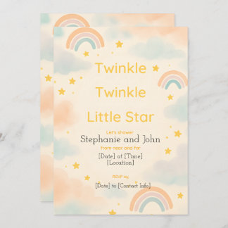 Twinkle Twinkle Little Star Baby Dusche Einladung
