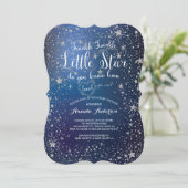 Twinkle Twinkle Little Star Baby Dusche Einladung (Stehend Vorderseite)
