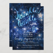 Twinkle Twinkle Little Star Baby Dusche Einladung (Vorne/Hinten)