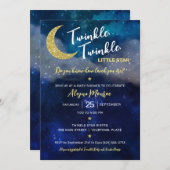 Twinkle Twinkle Little Star Baby Dusche Einladung (Vorne/Hinten)