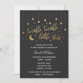 Twinkle Twinkle Little Star Baby Dusche Einladung (Vorderseite)