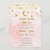 Twinkle Twinkle Little Star Baby Dusche Einladung (Vorne/Hinten)