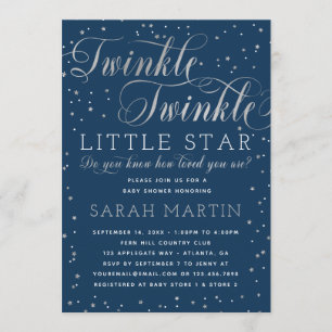 Twinkle Twinkle Little Star Baby Dusche Einladung