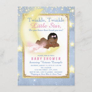Twinkle Twinkle Little Star Baby Dusche Einladung