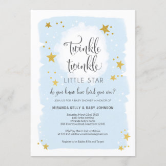 Twinkle Twinkle Little Star Baby Dusche Einladung