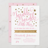 Twinkle Twinkle Little Star Baby Dusche Einladung (Vorne/Hinten)