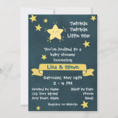 Twinkle Twinkle Little Star Baby Dusche Einladung (Vorderseite)