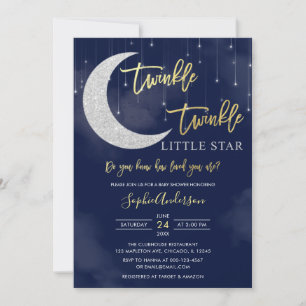 Twinkle Twinkle Little Star Baby Dusche Einladung