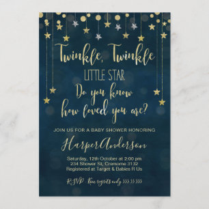 Twinkle Twinkle Little Star Baby Dusche Einladung