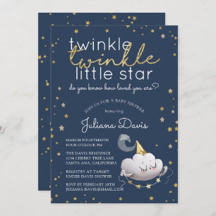 Twinkle Twinkle Little Star Baby Dusche Einladung