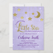 Twinkle Twinkle Little Star Baby Dusche Einladung (Vorderseite)