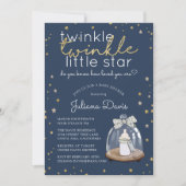 Twinkle Twinkle Little Star Baby Dusche Einladung (Vorderseite)