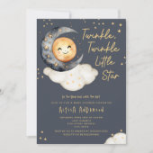 Twinkle Twinkle Little Star Baby Dusche Einladung (Vorderseite)