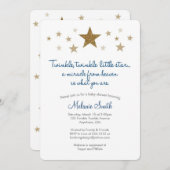 Twinkle Twinkle Little Star Baby Dusche Einladung (Vorne/Hinten)