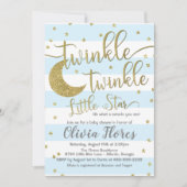 Twinkle Twinkle Little Star Baby Dusche Einladung (Vorderseite)