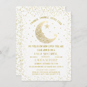 Twinkle Twinkle Little Star Baby Dusche Einladung (Vorne/Hinten)